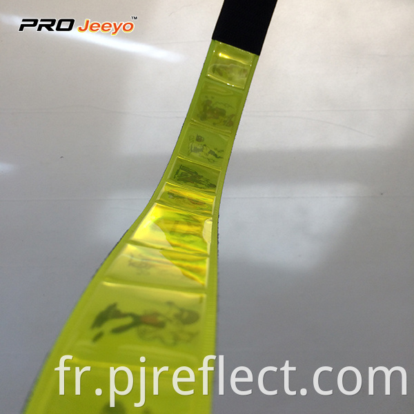 Reflective Yellow Pvc Crystal Lattice Armband Wb Mst001